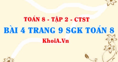 Bài 4 trang 9 Toán 8 Chân trời sáng tạo Tập 2